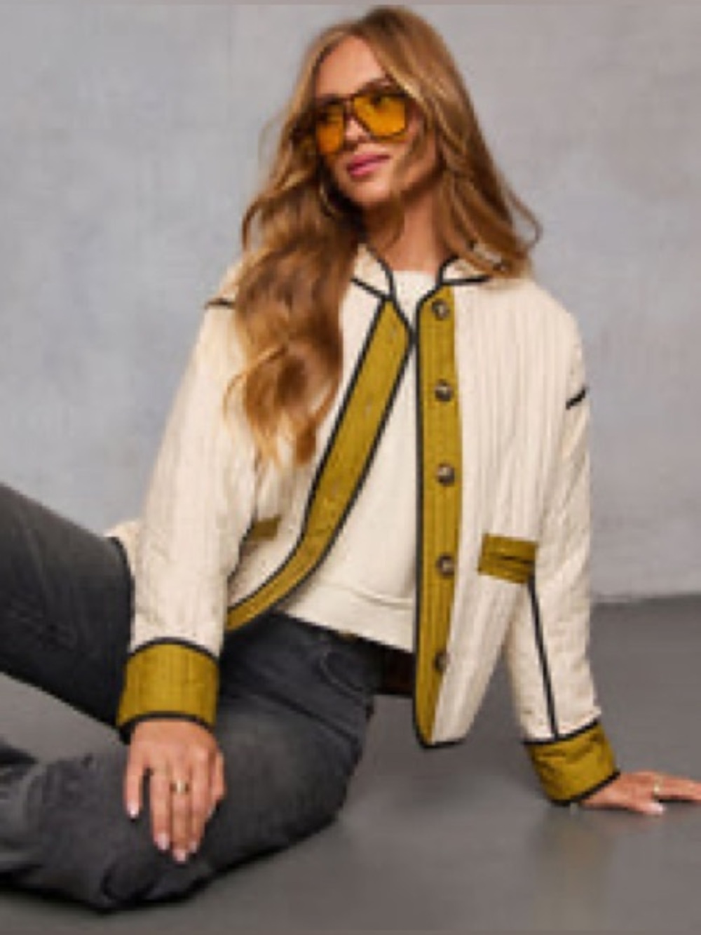 VICI Anissa Quilted Contrast Jacket Size: XS